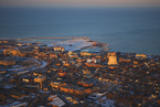 sunset shines on Racine